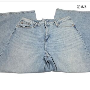 On 34th Wide Leg  Blue Jeans Light Wash 16W Plus Size Denim